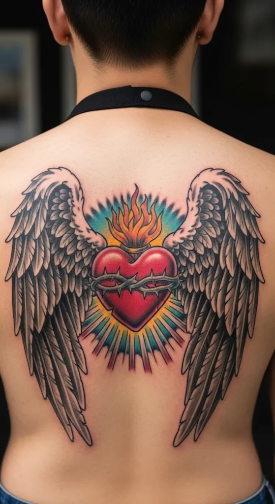Sacred Heart with Wings