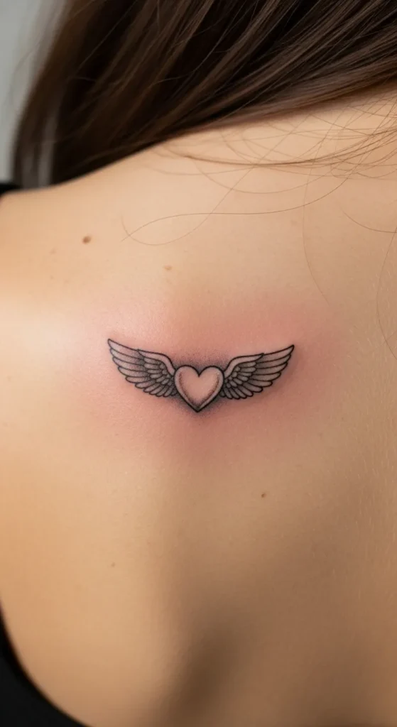 Sacred Heart with Wings on the Back