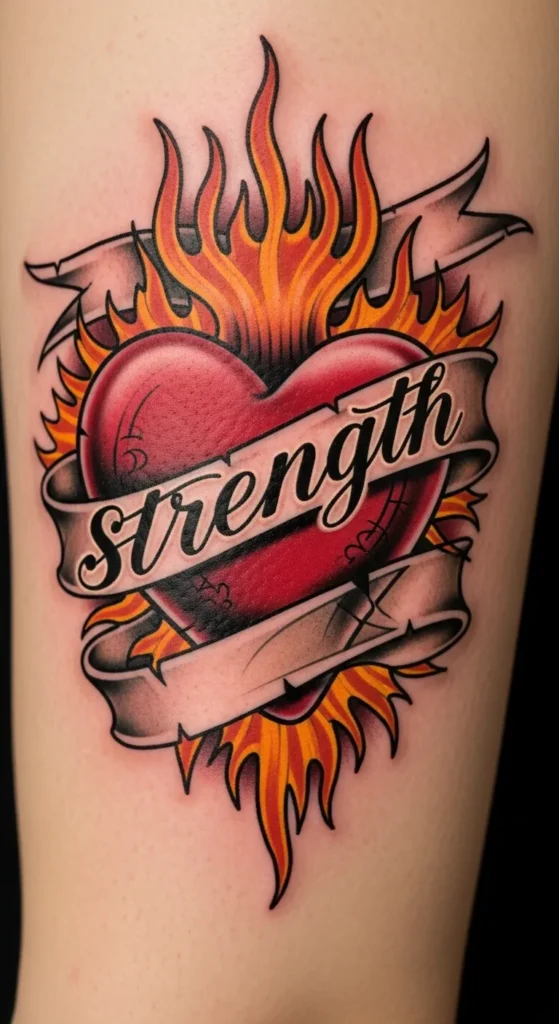 Sacred Heart with a Banner