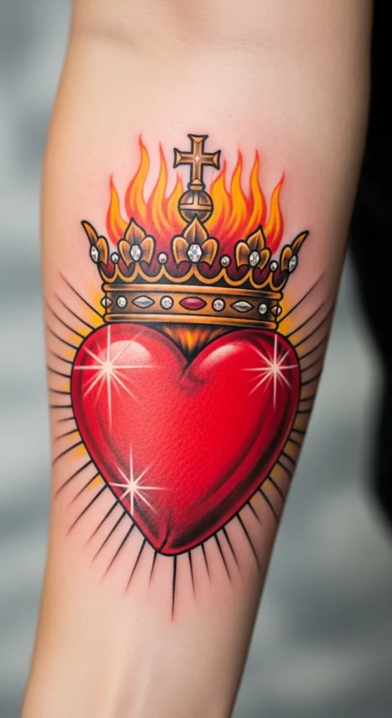 Sacred Heart with a Crown