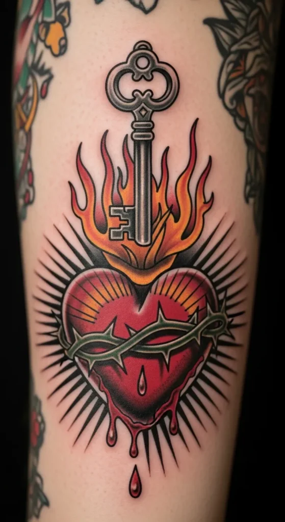 Sacred Heart with a Key