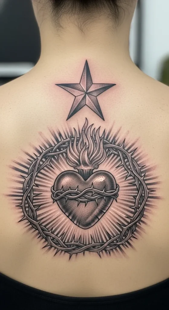 Sacred Heart with a Star