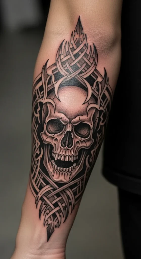  Skull Arm Band Tattoo