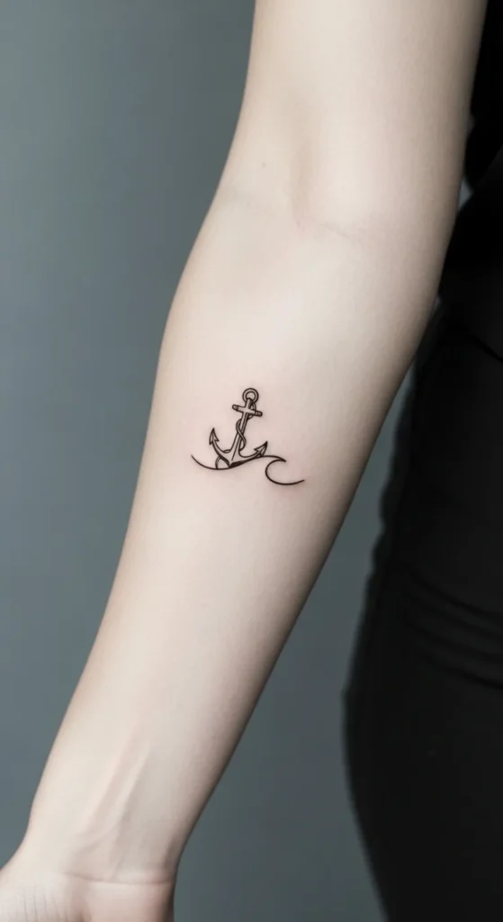 Small Anchor and Wave