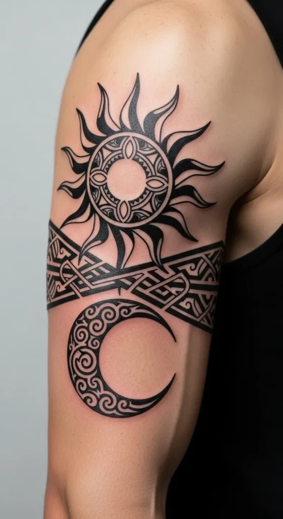 Sun and Moon Tribal Armband