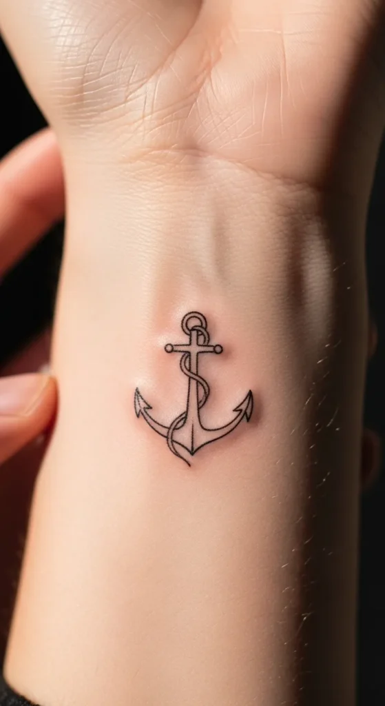 Tiny Anchor Tattoo