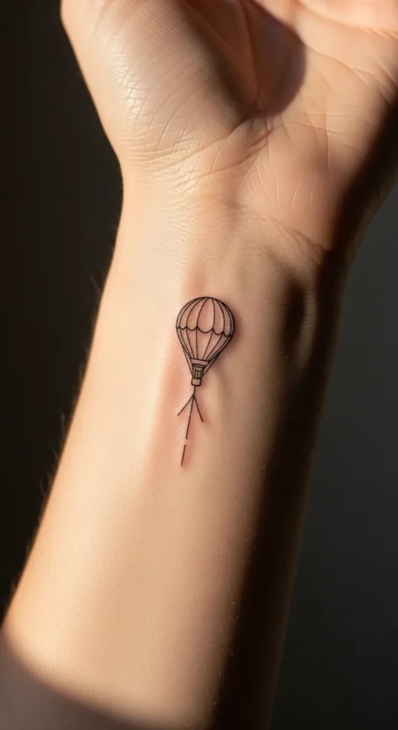 Tiny Balloon Tattoo