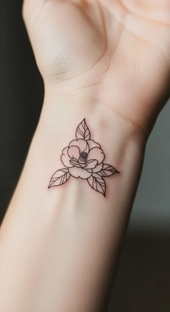 Tiny Camellia on the Wrist