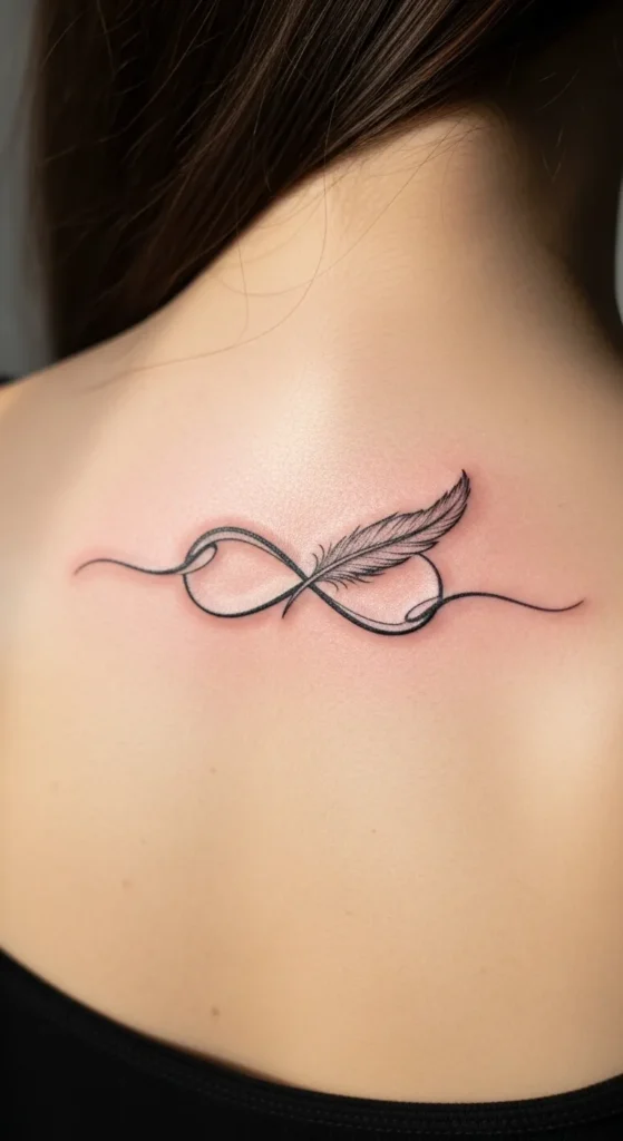 Tiny Infinity Feather