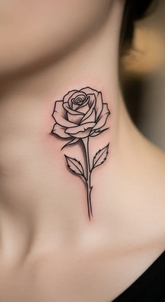Tiny Rose Outline