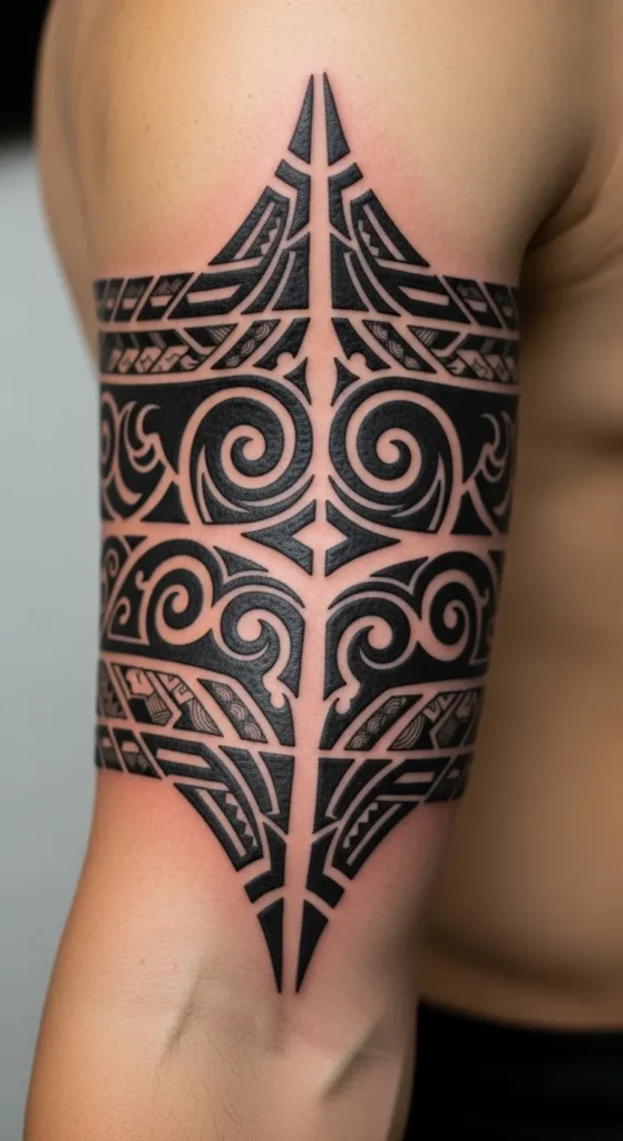  Tribal-Inspired Armband Tattoo
