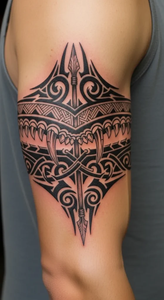 Warrior-Inspired Tribal Armband