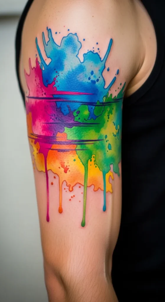  Watercolor Armband Tattoo