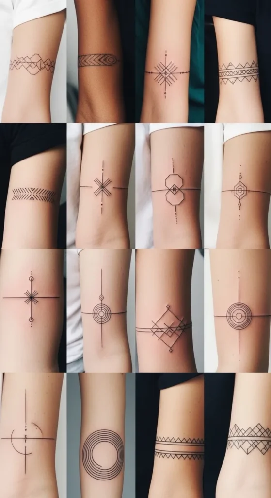 minimalist armband tattoo