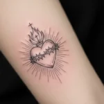 21 Clean Sacred Heart Outline Tattoo Ideas That Feel Minimal