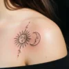 21 Must-Try Sun and Moon Shoulder Tattoo for Balanced and Beautiful Placement