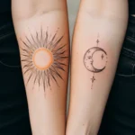 21 Unique matching sun and moon tattoo for Cute and Symbolic Couple Ink