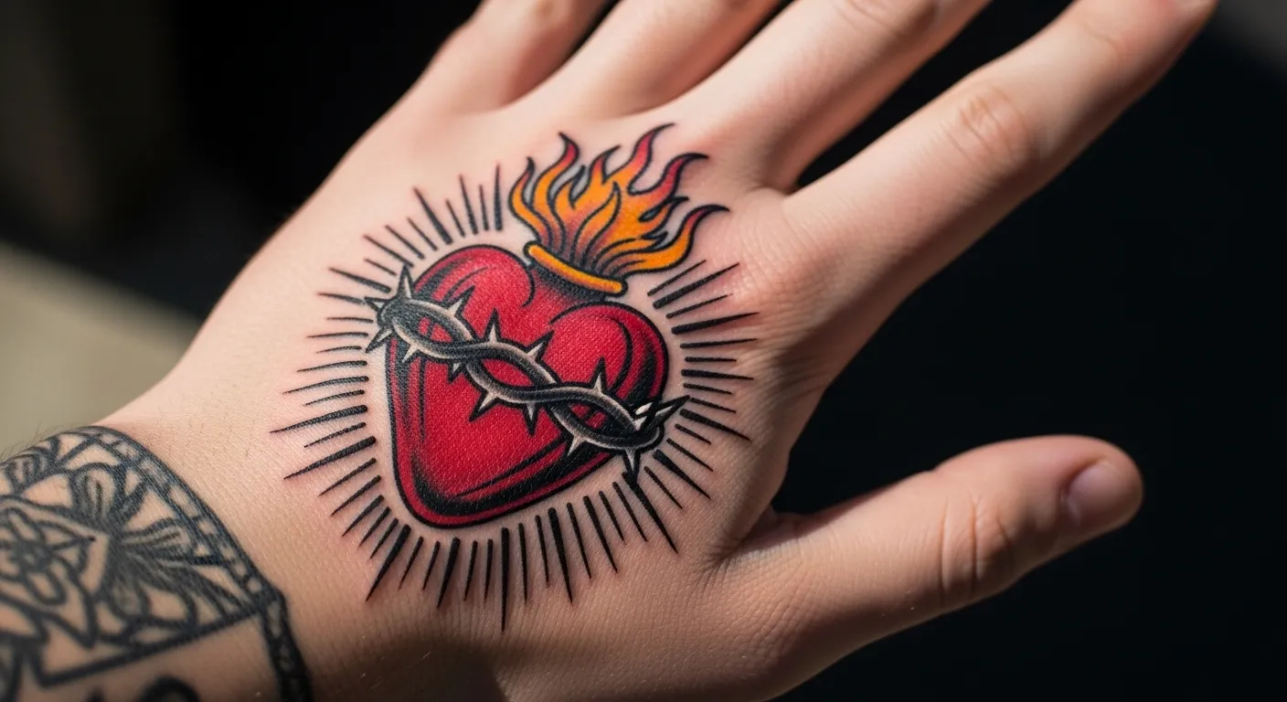 22 Bold Sacred Heart Hand Tattoo Ideas That Feel Fearless