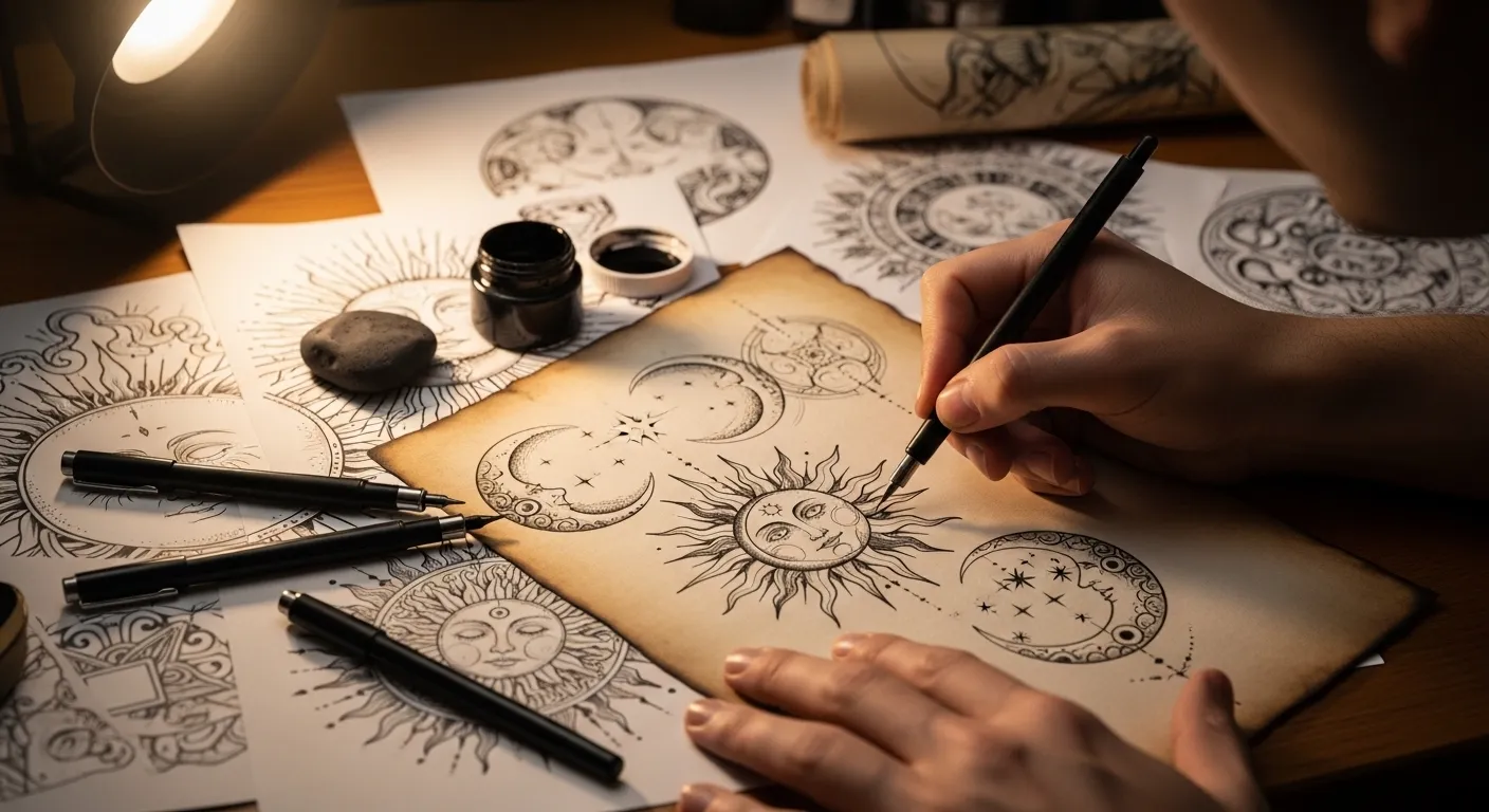 22 Creative sun and moon tattoo ideas for Meaningful and Stylish Body Art