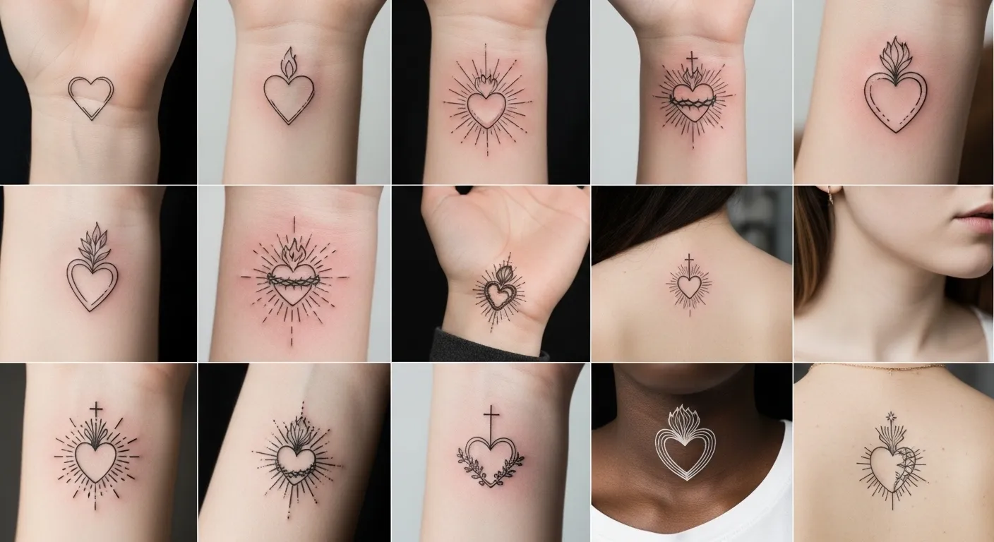 22 Minimalist Sacred Heart Tattoos That Feel Subtle Yet Powerful