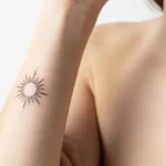 24 Elegant Minimalist Sun and Moon Tattoo for Clean and Modern Tattoo Style