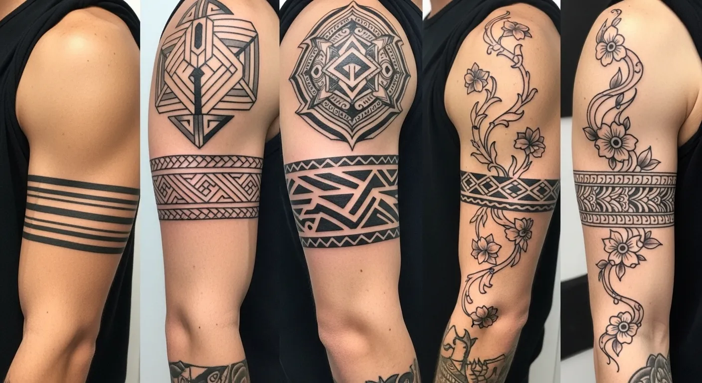25 Classic Upper Arm Armband Tattoo Ideas That Feel Timeless