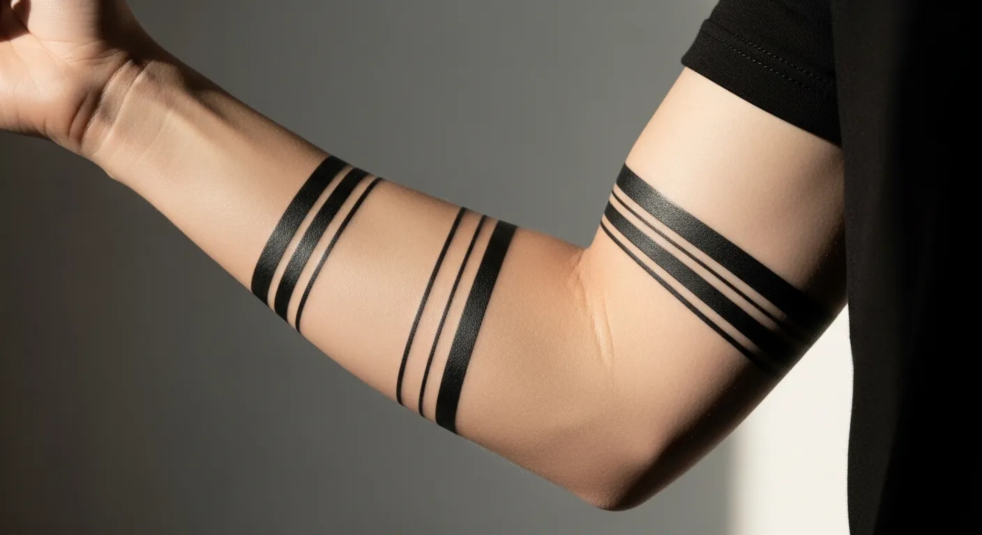25 Elegant black band tattoo designs for Sleek and Modern Tattoo Style
