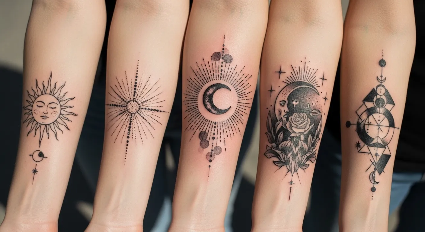 25 Magical sun moon stars tattoo for Celestial Designs Full of Meaning