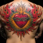25 Stunning Sacred Heart Back Tattoos That Feel Grand