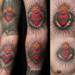 26 Vibrant Traditional Sacred Heart Tattoos That Feel Iconic