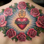27 Beautiful Sacred Heart with Roses Tattoos That Feel Romantic