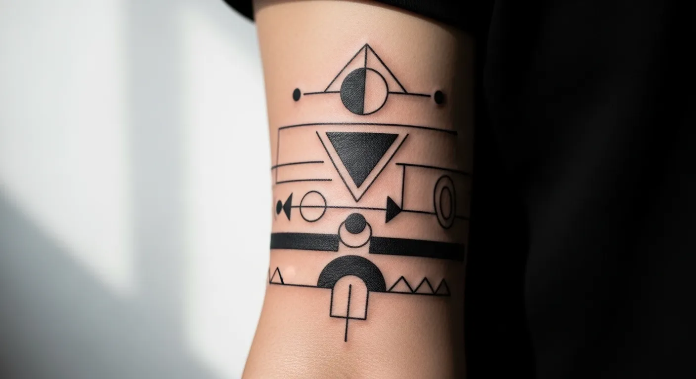 27 Modern Geometric Armband Tattoo Ideas That Feel Unique