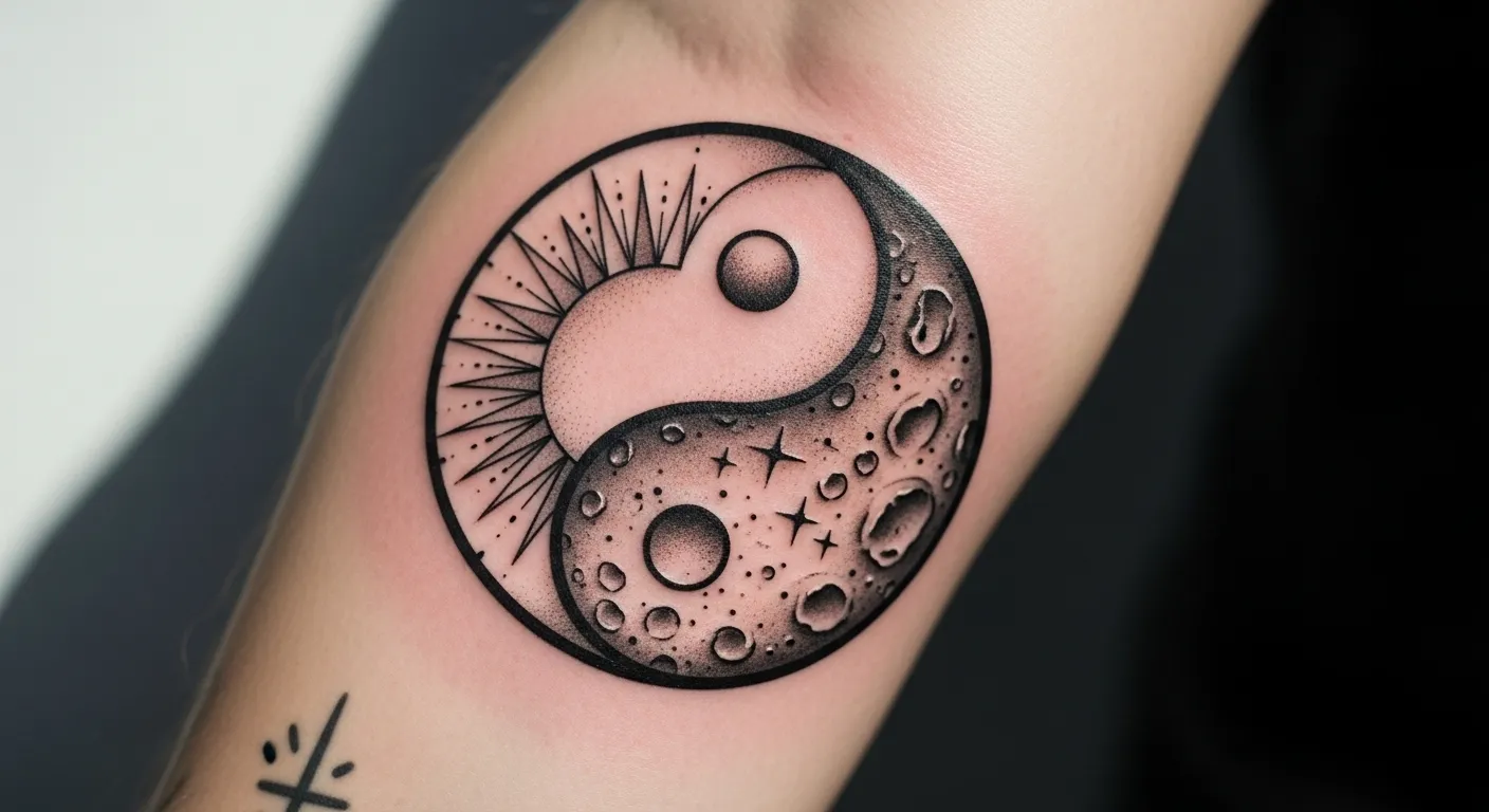 28 Trendy yin yang sun and moon tattoo for Deep Symbolism and Visual Harmony