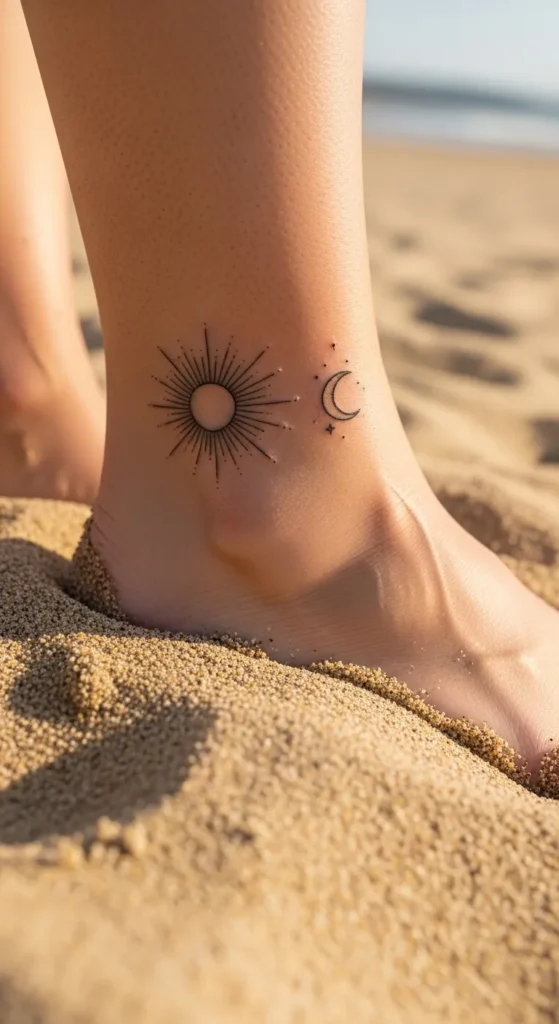  Ankle Minimal Sun and Moon Set