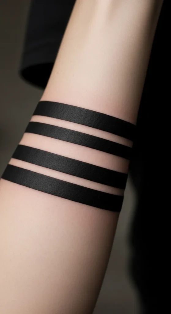 Bold Black Double Bands