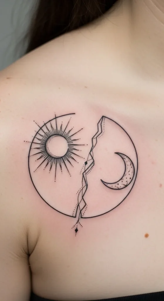  Broken Circle Sun and Moon Concept