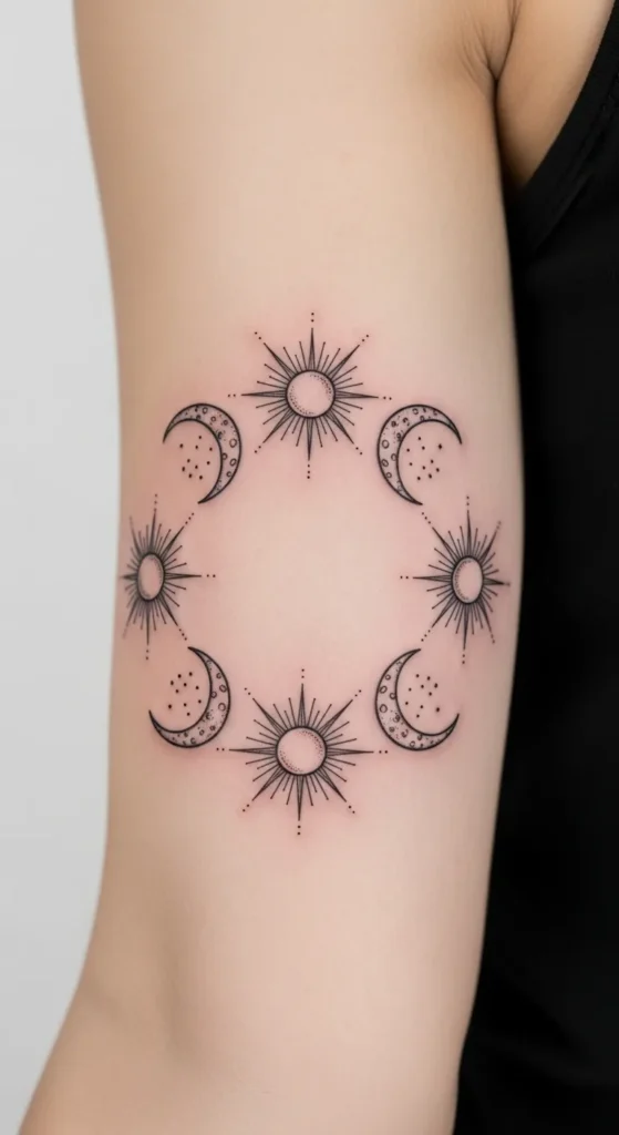 Celestial Arm Band Tattoo
