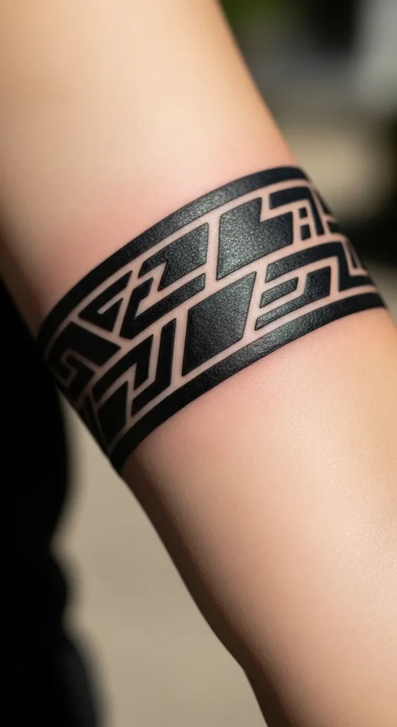 Classic Solid Black Arm Band