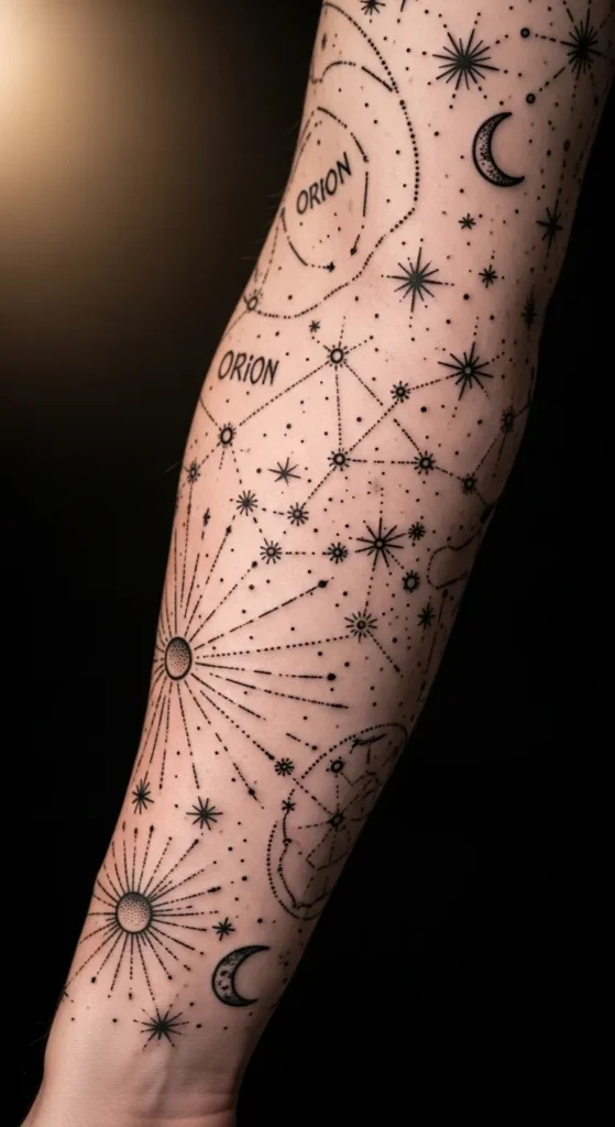 Dotwork Constellation Sleeve