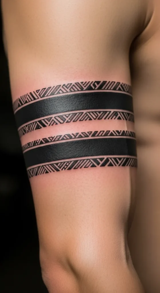 Double Bands with Chevron Details