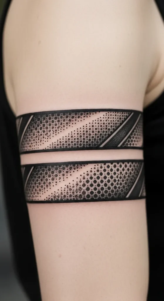 Double Bands with Dotwork Fill