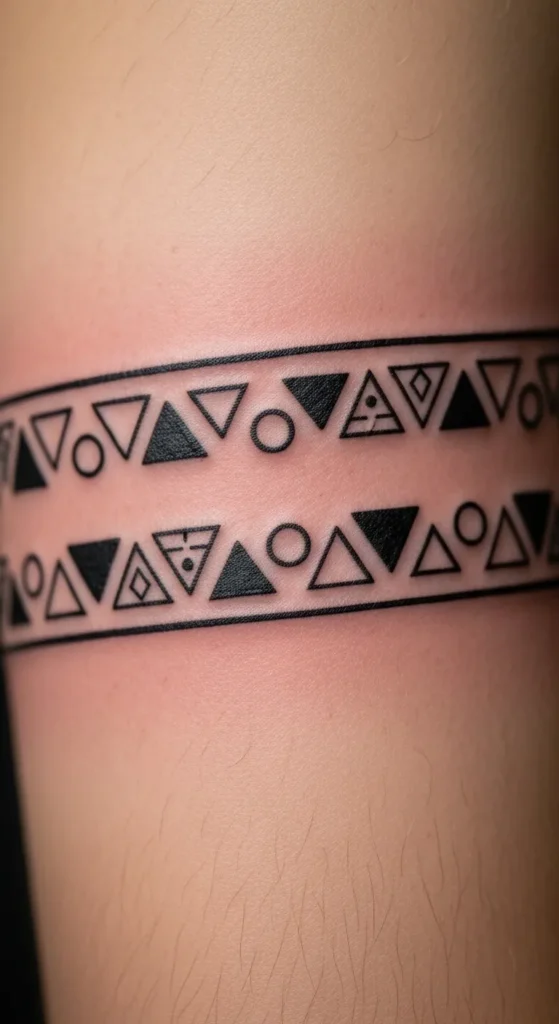 Double Bands with Geometric Shapes