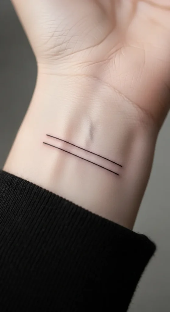 Fine Line Double Wrist Band