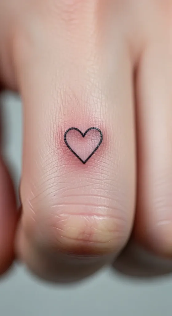 Finger Knuckle Tiny Heart
