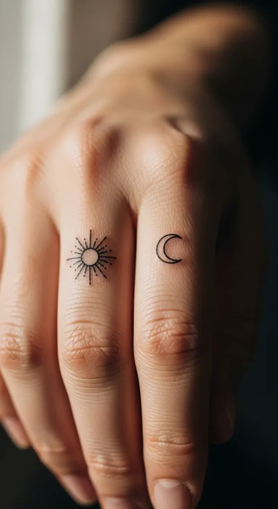 Finger Mini Sun and Moon Symbols