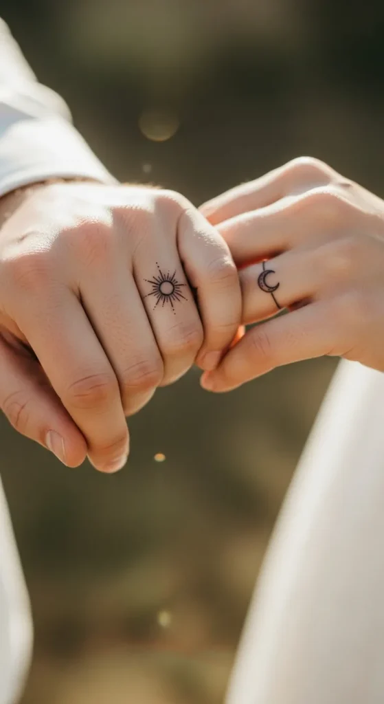 Finger Sun and Moon Symbols