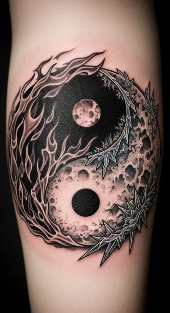 Fire and Ice Sun Moon Contrast