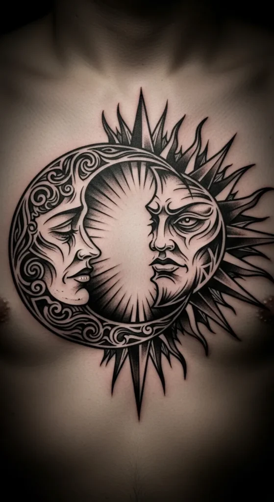 Gothic Sun and Moon Symmetry