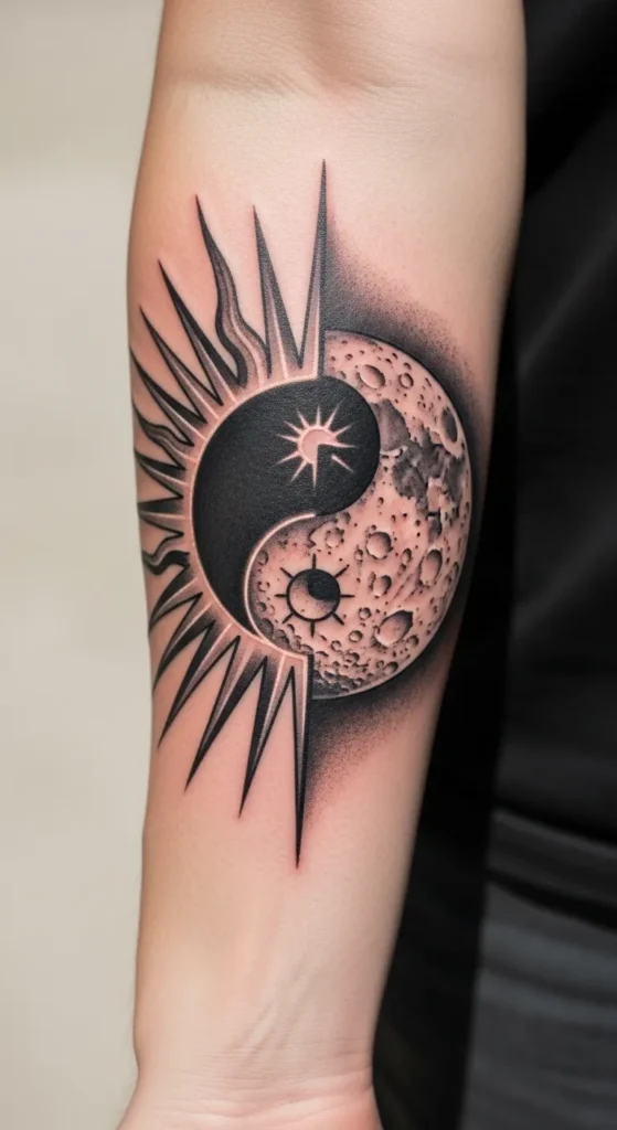 Half Sun Half Moon Forearm Split