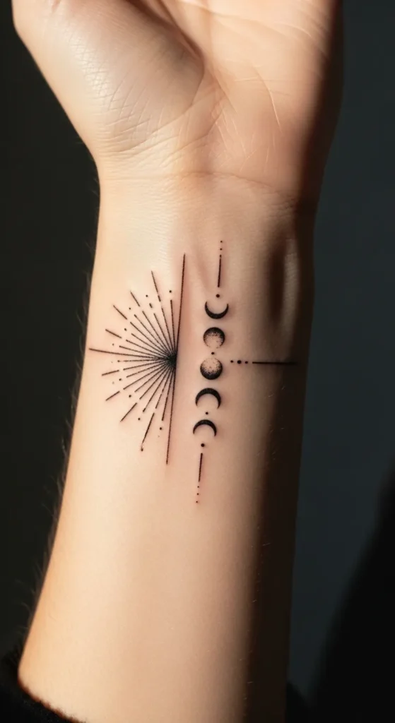 Half Sun Half Moon Wrist Band